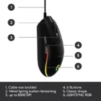Logitech G102 LIGHTSYNC Gaming Mouse - Black - Image 6