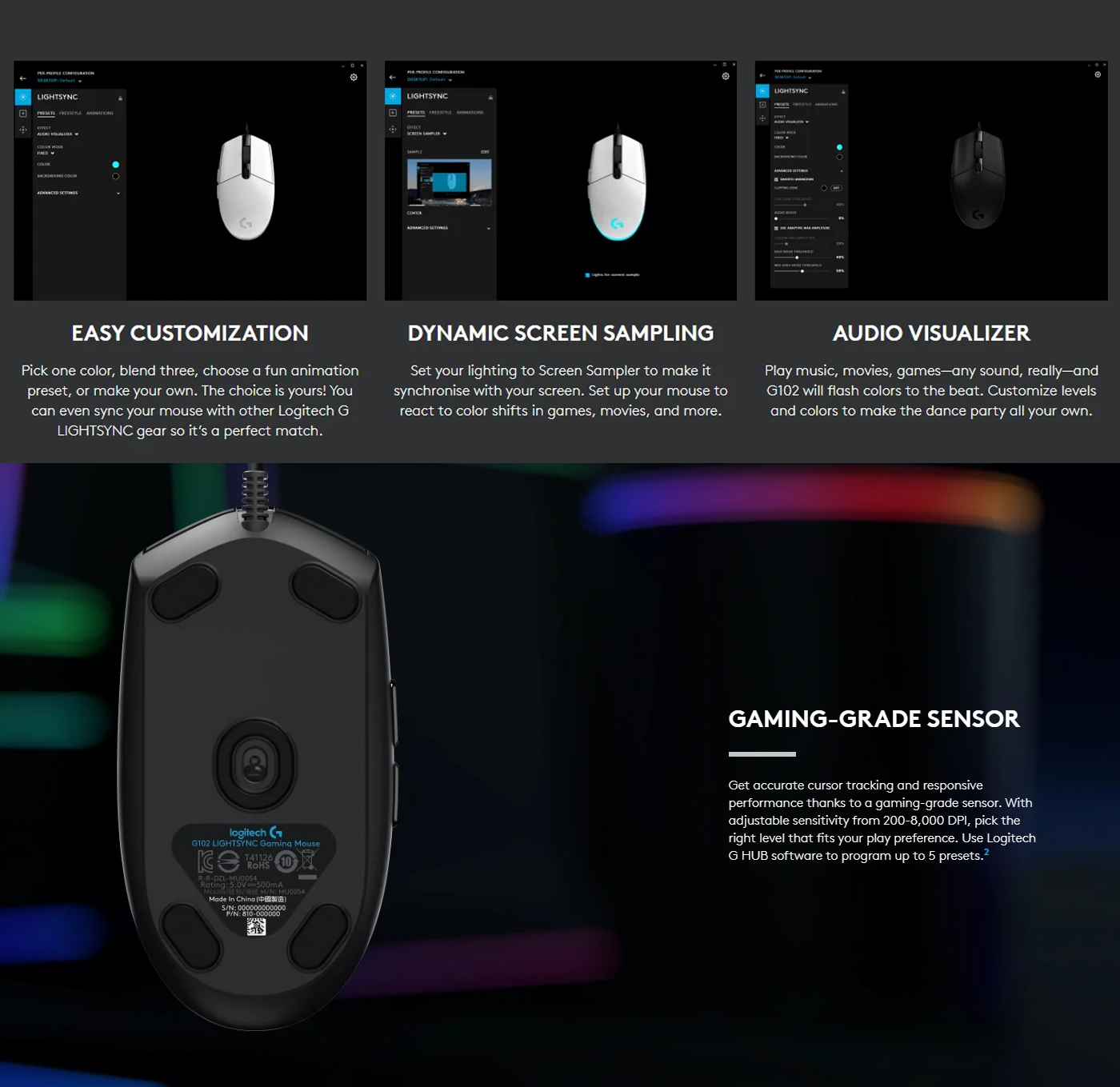 Logitech G102 LIGHTSYNC Gaming Mouse