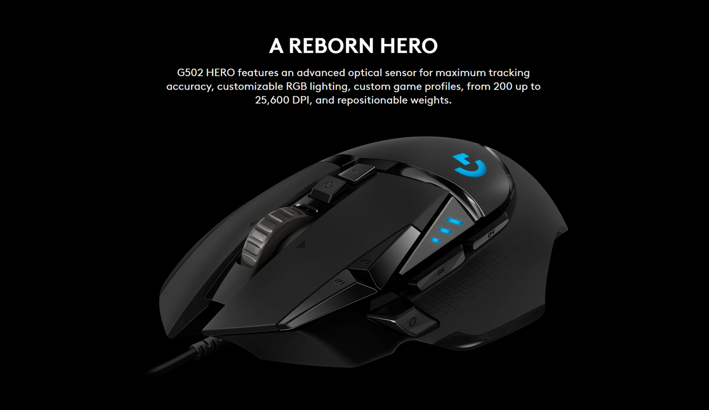 Logitech G502 HERO High Performance Gaming Mouse