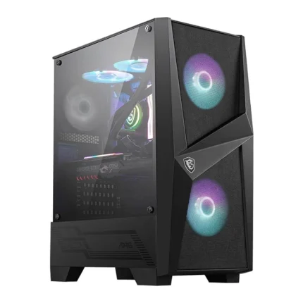 MSI MAG FORGE 100R Mid Tower Gaming Computer Case – Black-