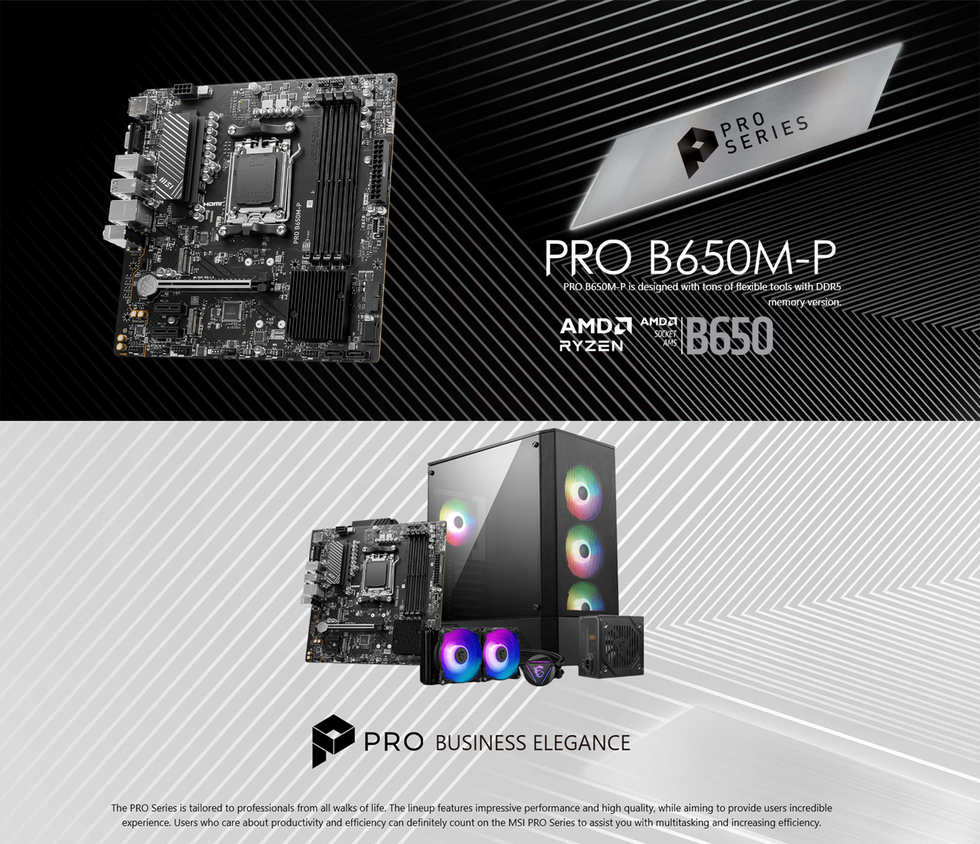 MSI PRO B650M-P AM5 mATX Motherboard 
