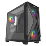 Thunder Diesel TGC-684 ATX Gaming Case – Black (3x ARGB Fans Included)