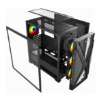 Thunder Diesel TGC-684 ATX Gaming Case – Black (3x ARGB Fans Included) - Image 2