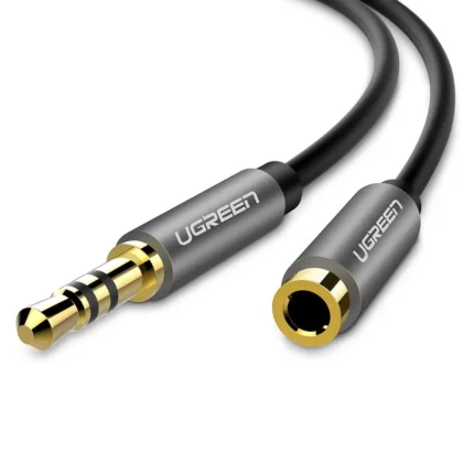 UGREEN 3.5mm Male to 3.5mm Female Extension Cable, 2m, braided design (Black)