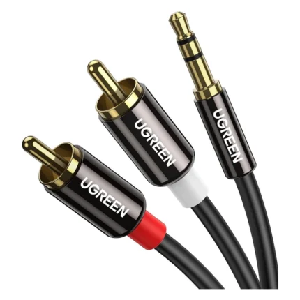 UGREEN 3.5mm Male to 2RCA Male Audio Cable, 3m (Black)