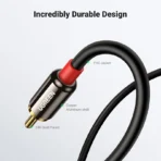 UGREEN 3.5mm Male to 2RCA Male Audio Cable, 3m (Black) - Image 2
