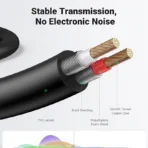 UGREEN 3.5mm Male to 2RCA Male Audio Cable, 3m (Black) - Image 4