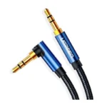 UGREEN 3.5mm Male to 3.5mm Male Audio Cable, Gold-Plated Metal Braided, 3m (Blue)