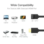 UGREEN HDMI 4K Cable Male to Male 90° Black 2m - Image 6
