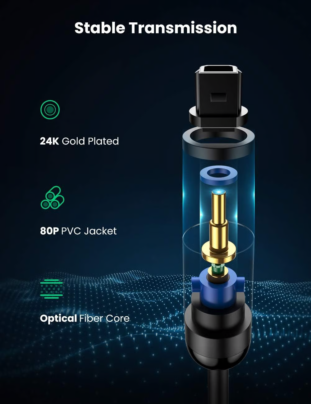 UGREEN Toslink Optical Audio Cable