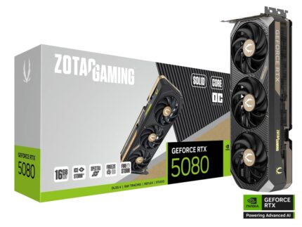 ZOTAC RTX 5080 Solid Core OC Graphics Card with Triple Fan Cooling