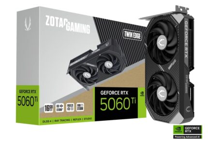 ZOTAC RTX 5060 Ti OC 16GB Graphics Card with dual-fan cooling and 2-year warranty