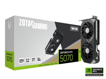 ZOTAC RTX 5070 Twin Edge Graphics Card with Dual-Fan Cooling