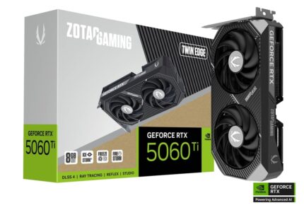 ZOTAC RTX 5060 Ti 8GB Graphics Card with dual-fan cooling and 2-year warranty