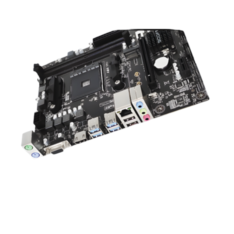 A520M CORE Motherboard – Supports AMD Ryzen CPUs, DDR4 memory, USB 3.0, and Ethernet LAN in a compact Micro-ATX design.