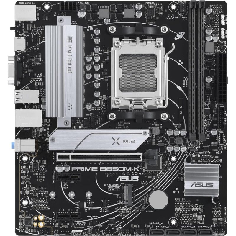 ASUS PRIME B650M-K AM5 Motherboard with DDR5 and PCIe 5.0