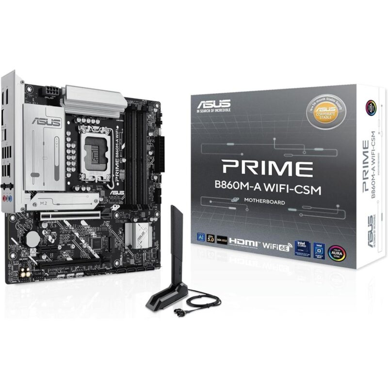 ASUS PRIME B860M-A WIFI-CSM DDR5 Motherboard Front View