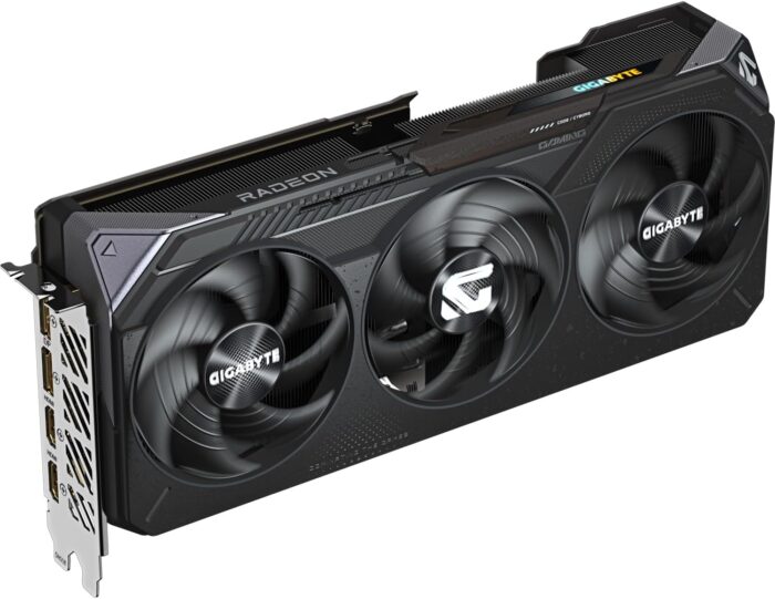 Gigabyte Radeon RX 9070 XT GAMING OC 16G graphics card with triple-fan WINDFORCE cooling system