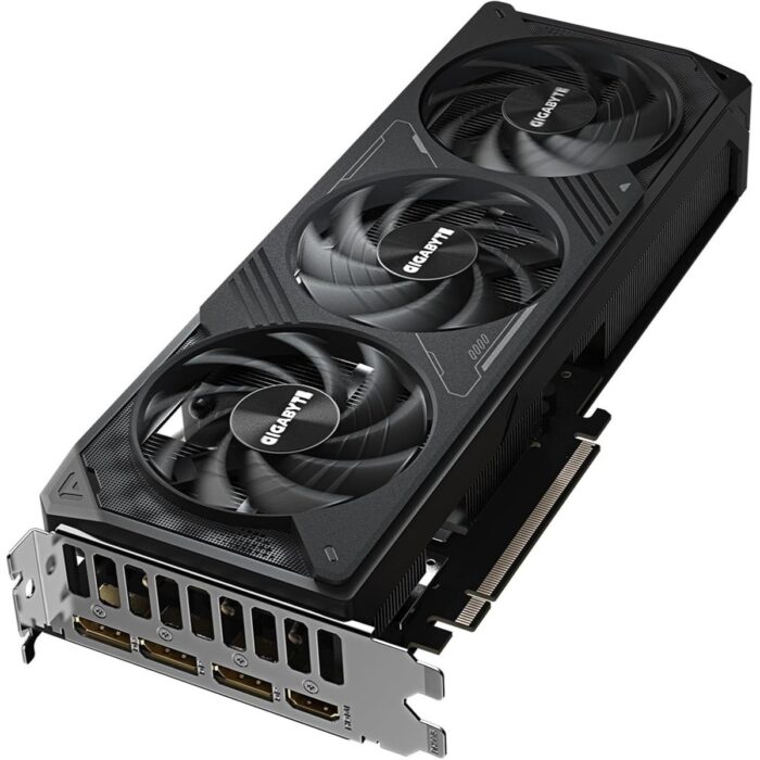"Gigabyte GeForce RTX 5070 WINDFORCE OC SFF 12GB GDDR7 PCIe 5.0 Graphics Card with cooling fans and sleek design"