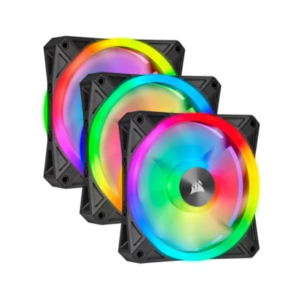 iCUE QL120 RGB 120mm PWM Triple Fan with Lighting Node CORE