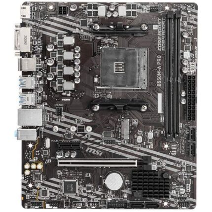 "MSI B550M-A PRO ProSeries Micro-ATX Motherboard with AMD AM4 Socket, B550 Chipset, and PCIe 4.0 support"