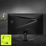 "24.5-inch flat Rapid IPS gaming monitor with Full HD (1920x1080) resolution, 180Hz refresh rate, 1ms response time, Adaptive-Sync, HDR support, and vivid color coverage (91% AdobeRGB, 96% DCI-P3, 127% sRGB). Features include anti-glare surface, frameless design, adjustable tilt, and multiple ports including DisplayPort and HDMI."