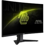 "27-inch curved gaming monitor with 1500R curvature, Full HD (1920x1080) resolution, 280Hz refresh rate, 0.5ms response time, Adaptive-Sync, HDR Ready, and wide color gamut (102% sRGB). Features DisplayPort 1.4a, dual HDMI 2.0b, anti-glare surface, and frameless design."