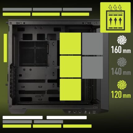 "MSI MAG PANO 100L PZ Premium Mid-Tower ATX Gaming Case with panoramic tempered glass panel, ARGB lighting, and optimized airflow design for high-performance PC builds."