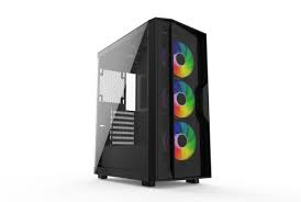 Thunder Gladius TGC-1026-B Black PC Case with ARGB Fans