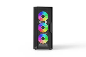 Thunder Gladius TGC-1026-B Black PC Case with ARGB Fans