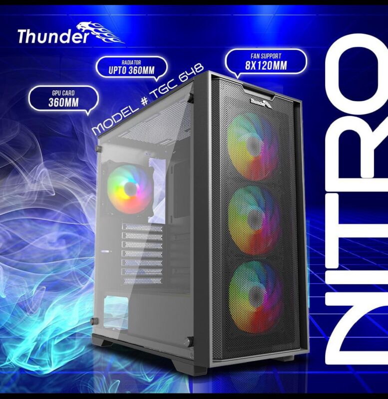 Thunder Nitro RGB Gaming Case TGC-648 with 3x RGB Fans