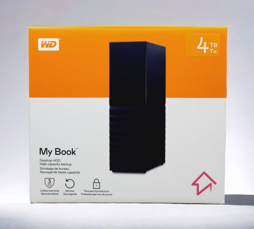 Alt Text: WD My Book 4TB External Hard Drive