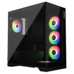 "XPG Invader X ARGB Mid-Tower ATX Case in black with tempered glass panels"