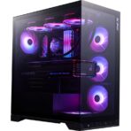 "XPG Invader X ARGB Mid-Tower ATX Case in black with tempered glass panels"