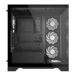 "XPG Invader X ARGB Mid-Tower ATX Case in black with tempered glass panels"