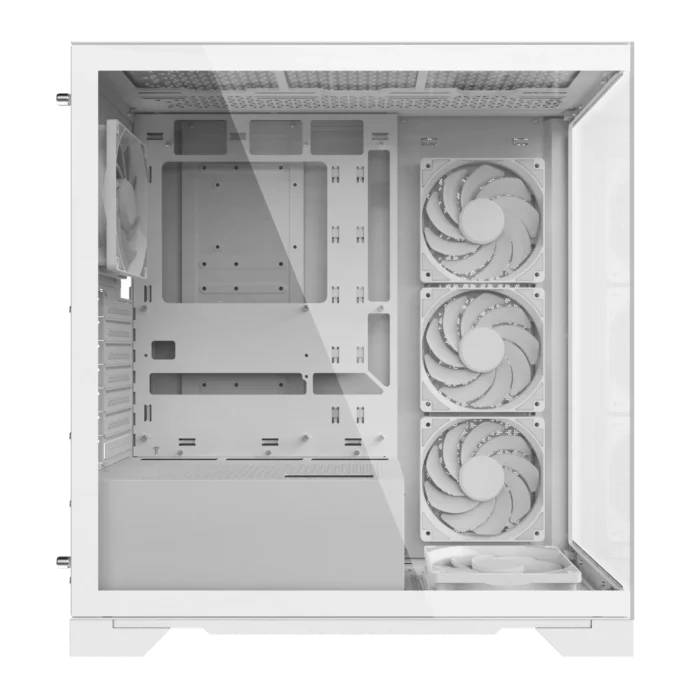 "XPG Invader X ARGB Mid-Tower ATX Case in black with tempered glass panels"
