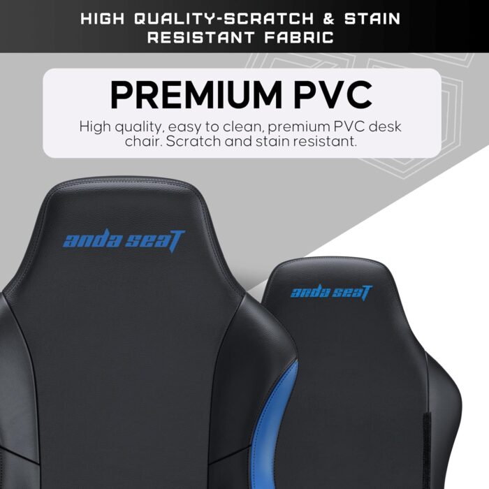 AndaSeat Luna Gaming Chair – Black & Blue (AD18-44-BS-PV) - Image 6