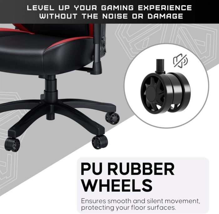 AndaSeat Luna Gaming Chair – Black & Red (AD18-44-BR-PV) - Image 3
