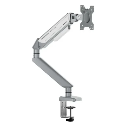 AndaSeat STEALTH II A6D Ergonomic Single Monitor Arm, [Silver White]