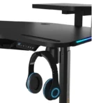 AndaSeat Shadow Warrior Electric Gaming Desk, Adjustable Carbon Fiber Texture Tabletop RGB, Black - Image 6