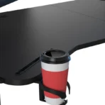 AndaSeat Shadow Warrior Electric Gaming Desk, Adjustable Carbon Fiber Texture Tabletop RGB, Black - Image 7
