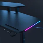 AndaSeat Shadow Warrior Electric Gaming Desk, Adjustable Carbon Fiber Texture Tabletop RGB, Black - Image 8