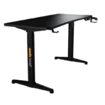 AndaSeat Terminator Electric Gaming Desk, Adjustable Carbon Fiber Texture Tabletop RGB, Black