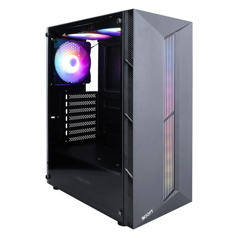 ATX M-ATX RGB Gaming Case with Tempered Glass and RGB Fans