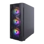 Boost Lion with 4 RGB Fan ATX Gaming Case Black - Image 2