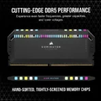 CORSAIR DOMINATOR® PLATINUM RGB 64GB (2x32GB) DDR5 DRAM 6000MT/s CL40 Memory Kit — Black - Image 6