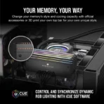 CORSAIR DOMINATOR® TITANIUM RGB 96GB (2x48GB) DDR5 DRAM 6600MT/s CL32 Intel XMP Memory Kit — Black - Image 8