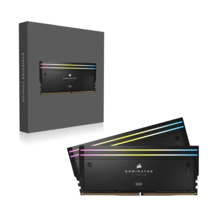 DOMINATOR TITANIUM RGB 64GB (2x32GB) DDR5 DRAM Up To 6400MT-CL32 Intel XMP Memory Kit -Black