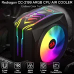 Redragon CC-2199 BALDER ARGB CPU Air Cooler - Image 3