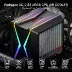 Redragon CC-2188 ARGB CPU Cooler with RGB Fans and Dual Tower Heat Sink